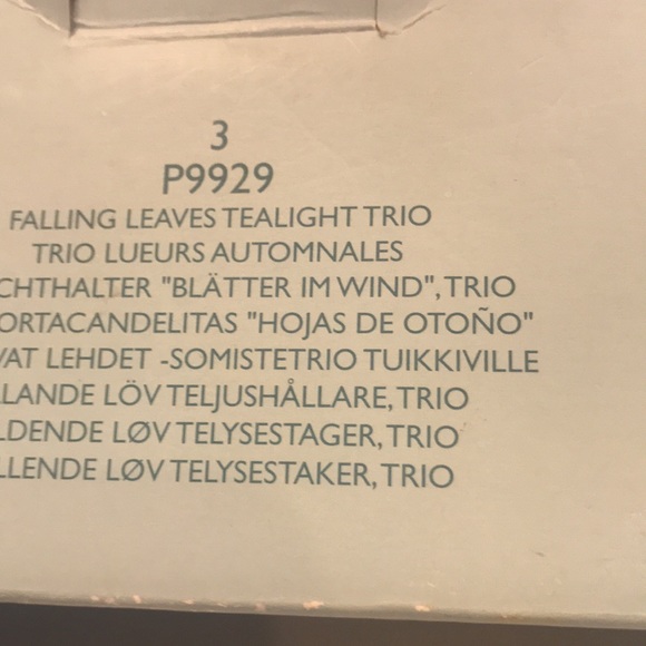 Set of 3 Falling Leaves Tealight trio set - Picture 2 of 4